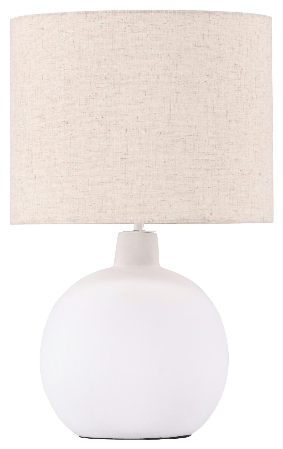 Tischleuchte Torcello - Beige/Weiß, Basics, Textil/Stein (32/51/32cm) - P & B