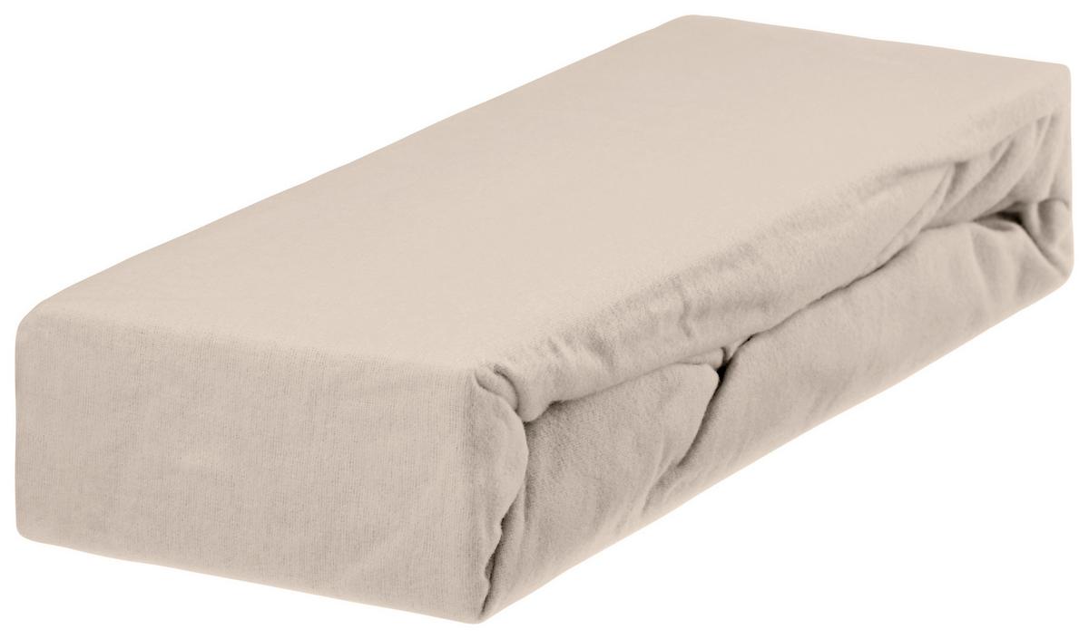 Spannleintuch Alaska - Sandfarben, KONVENTIONELL, Textil (90/200cm) - Ondega