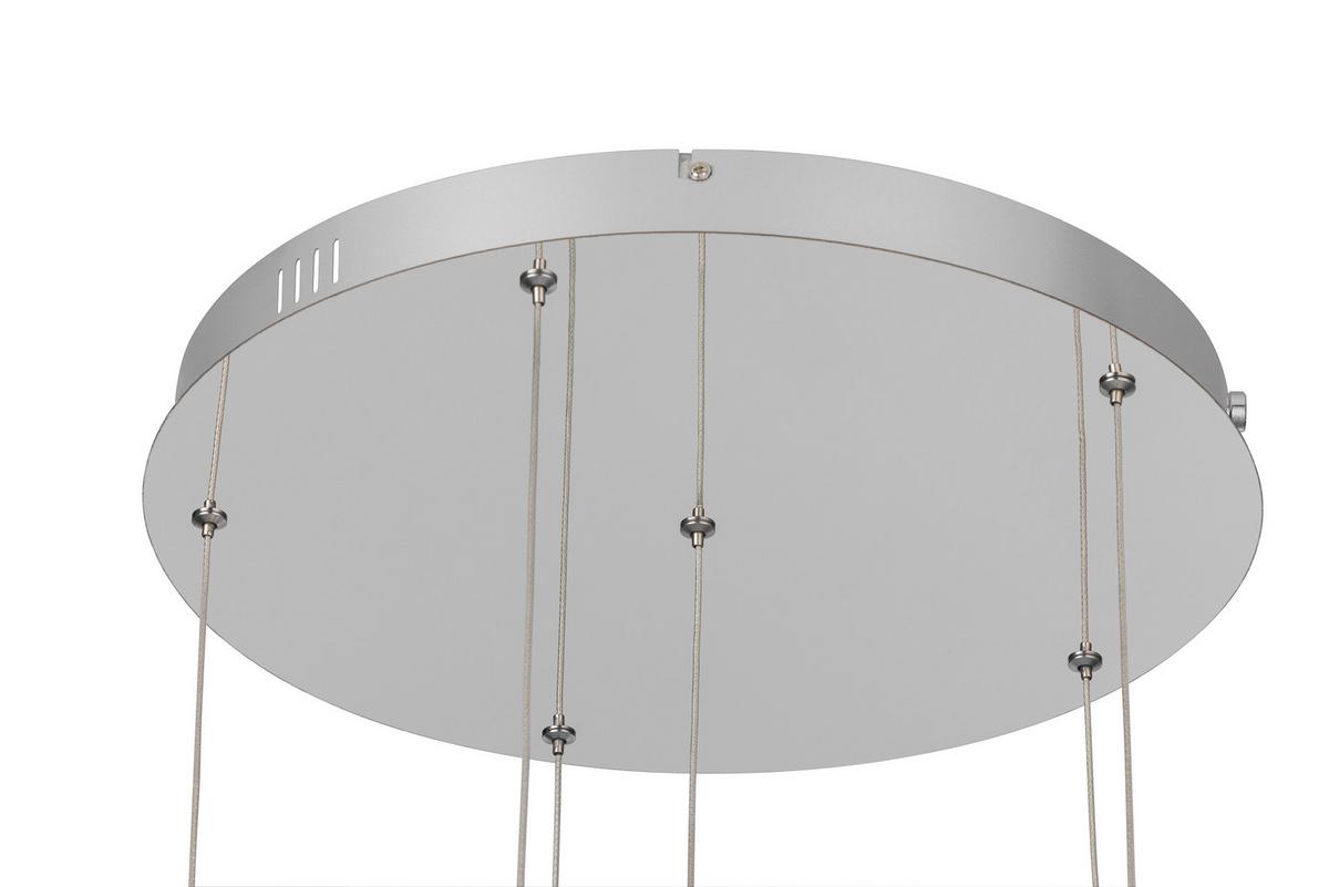 LED-Hängeleuchte Rong - Chromfarben, MODERN, Kunststoff/Metall (60/120cm)