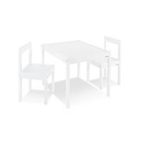 Kindersitzgruppe Holz Weiß, 3-Teilig - Weiß, Basics, Holz (61/48/51cm) - Pinolino
