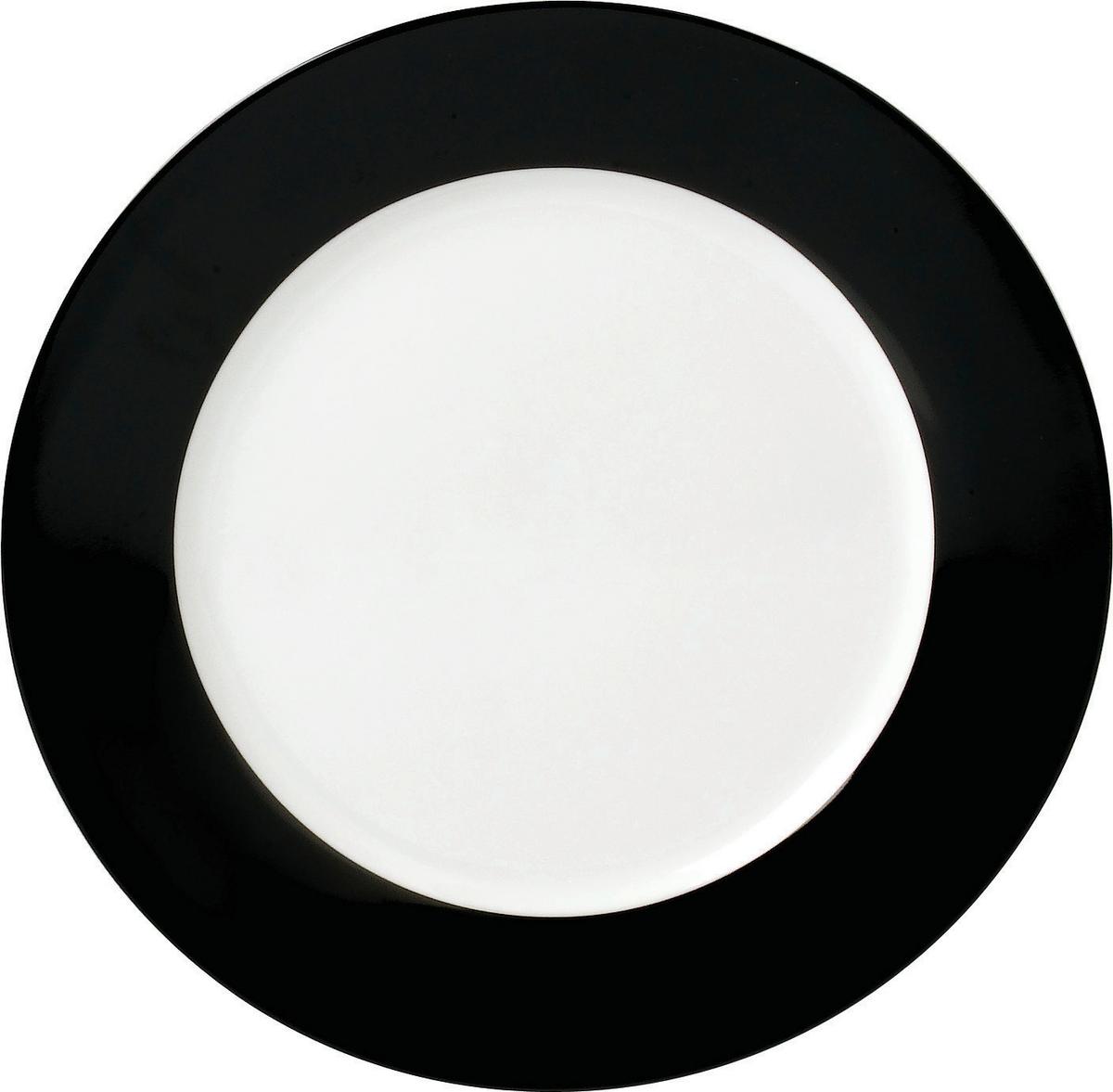 Desserttellerset Schwarz Weiß 6-teilig D: 20 cm - Schwarz/Weiß, Basics, Keramik (20cm) - Van Well