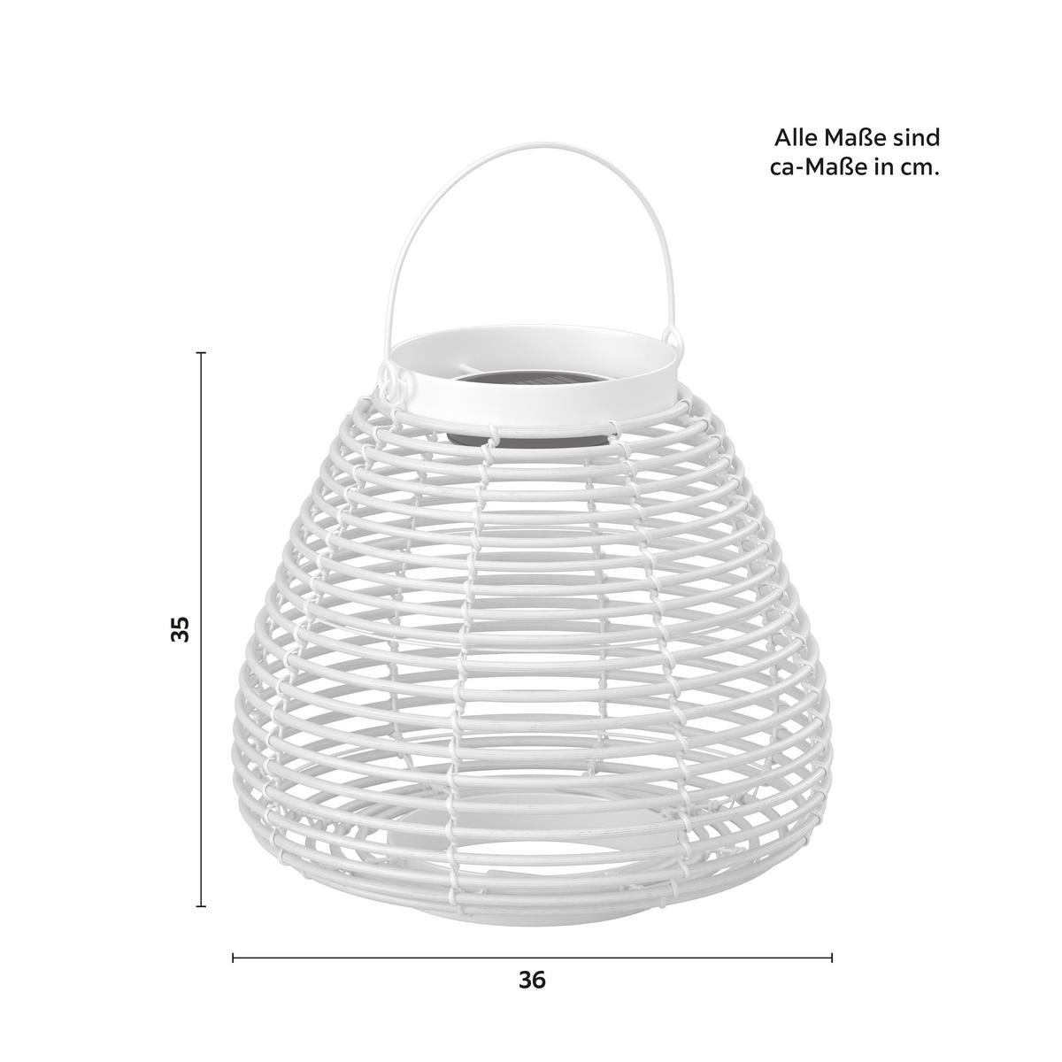 VONKAJŠIE SVIETIDLO ANINA - biela, Modern, kov/plast (36/35/36cm) - Bessagi Garden
