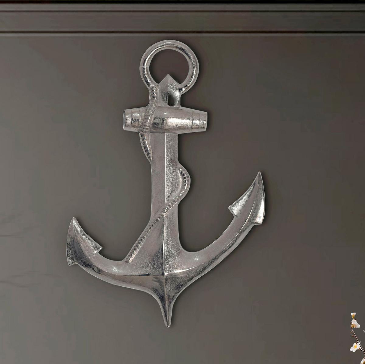 Wanddeko Silberfarben B: 47 Cm - Silberfarben, Design, Metall (47/70/4cm) - Livetastic