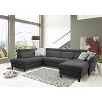 Wohnlandschaft Arngast links grau/Schwarz, 193x317x165 cm - Schwarz/Grau, KONVENTIONELL, Textil (193/317/165cm) - Sit & More