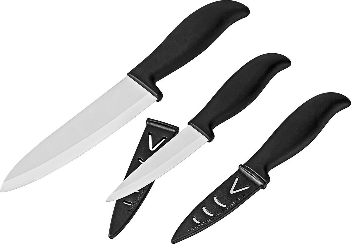 Sada keramických nožov Jochen, 3-dielna - biela, Konventionell, keramika (76/57/104,5cm) - Modern Living
