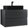Waschtischkombi Lendas Bl S - Anthrazit/Schwarz, MODERN, Keramik/Holzwerkstoff (81cm) - MID.YOU