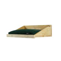 Katzen-Hängesessel Mulde Natur Bezug: Grün, L: 40 cm - Kieferfarben/Grün, Basics, Holz/Textil (40/28/15cm)