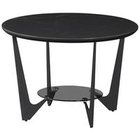 Dohányzóasztal Midnight Moon - fekete, Modern, faalapú anyag/Üveg (70/46/70cm)