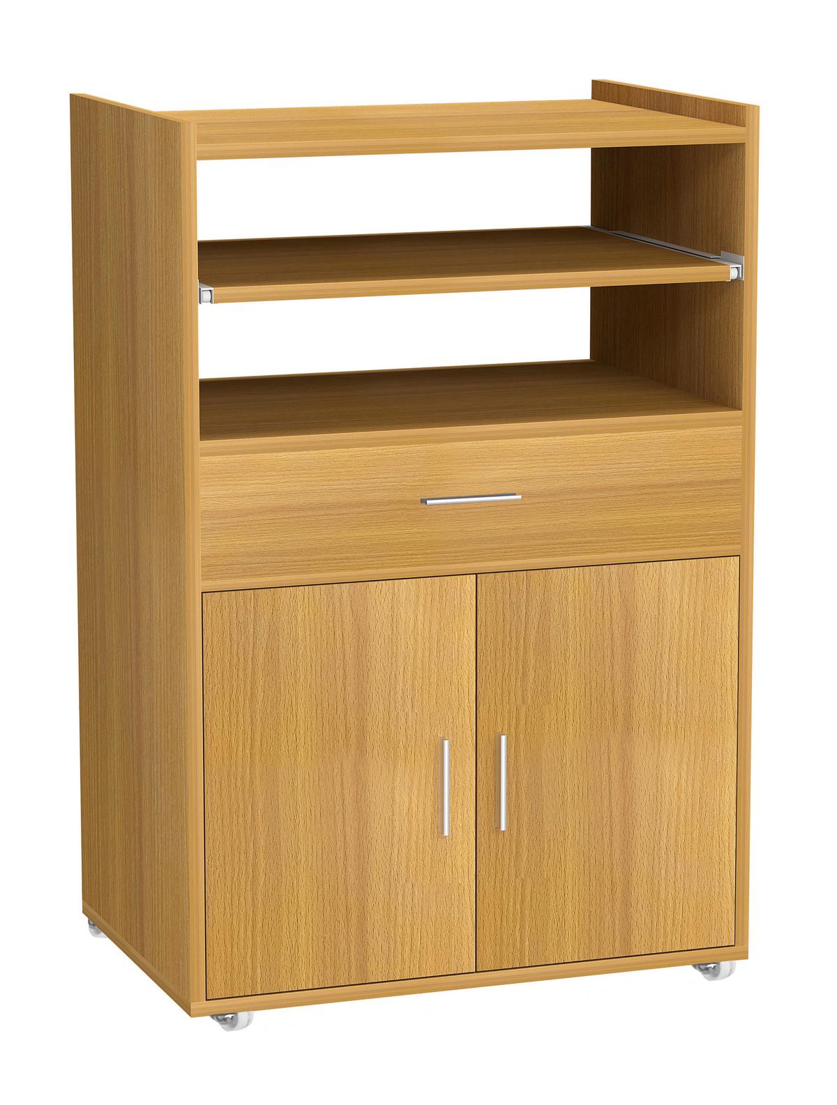 Servierwagen Kiola Buche Dekor B: 59 cm - Buchefarben, Basics, Holzwerkstoff/Kunststoff (59/92/40cm) - MID.YOU