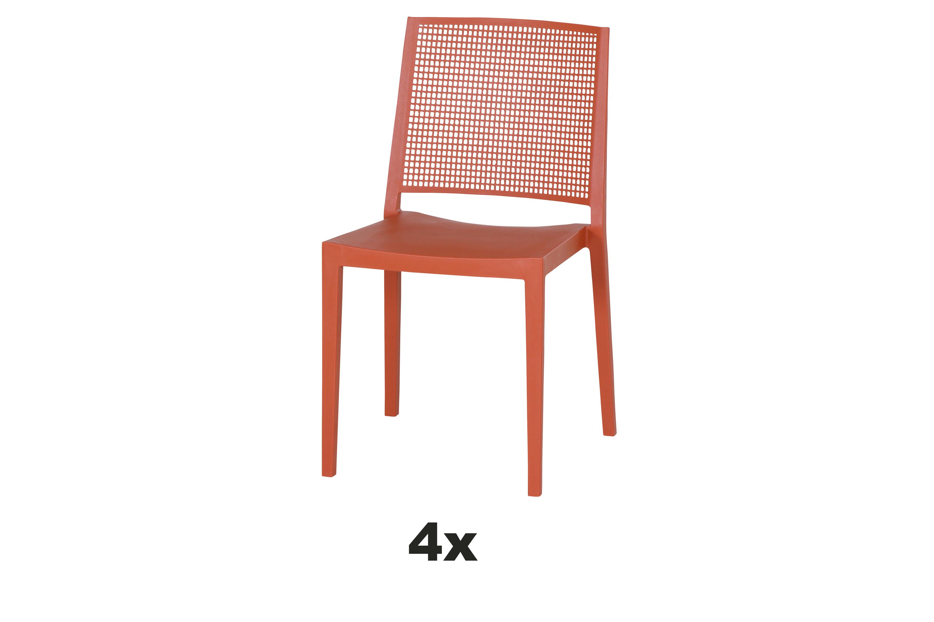 Stapelstuhl T20115 - Rot, Basics, Kunststoff (46/80/56cm) - Siena Garden