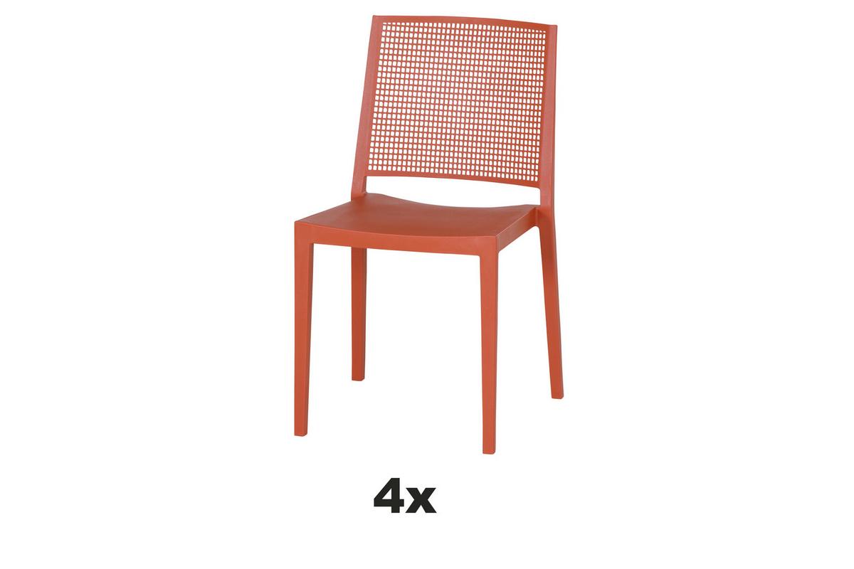 Stapelstuhl T20115 - Rot, Basics, Kunststoff (46/80/56cm) - Siena Garden