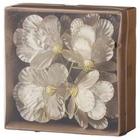 závesná dekorácia FLORY - zlatá, Konventionell, textil/plast (14,5/6cm) - Mömax