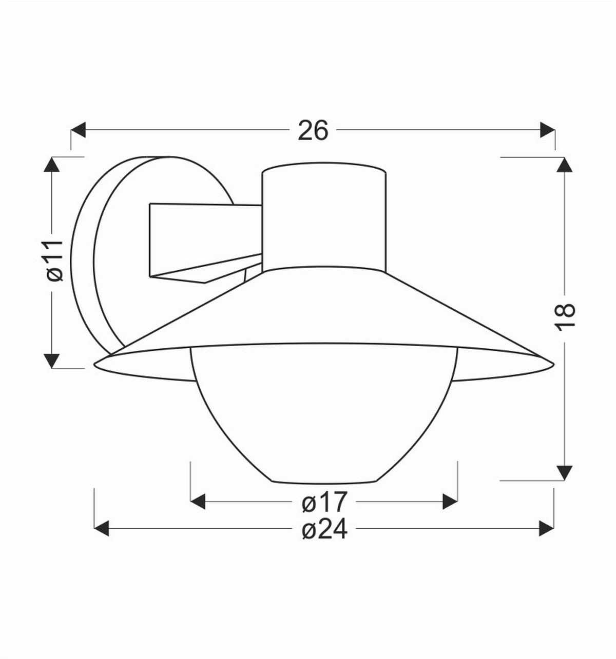 LED-Außenleuchte 21-32249 Cosmos - Schwarz, KONVENTIONELL, Metall (24/26/18cm)