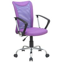 Bürostuhl Vanessa mit Armlehnen Lila - Chromfarben/Lila, MODERN, Holz/Kunststoff (47/88,5-98,5/54cm)