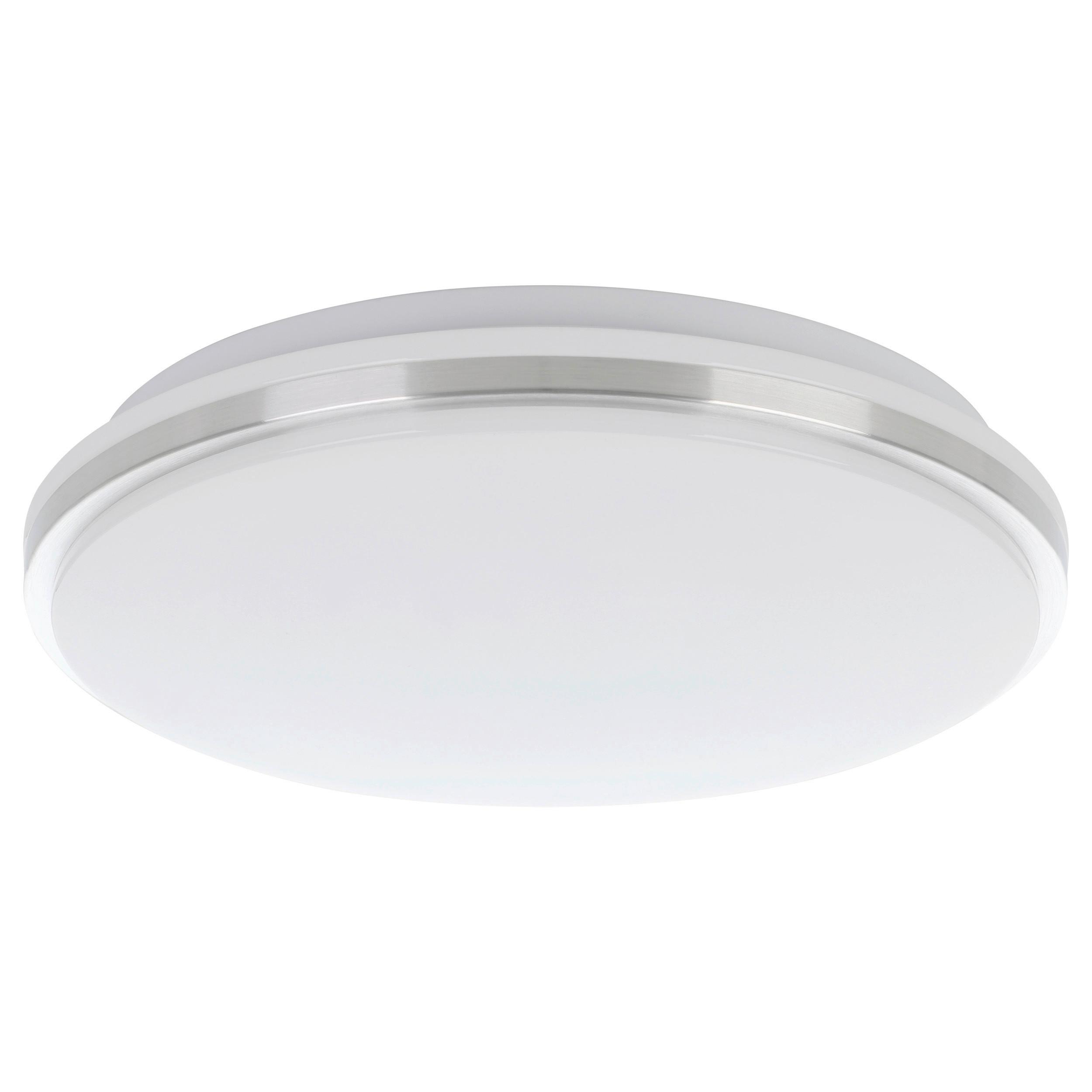LED-Wandleuchte Marunella-S Nickel Weiss - Weiß/Nickelfarben, Basics, Kunststoff/Metall (34/6,5cm) - Eglo