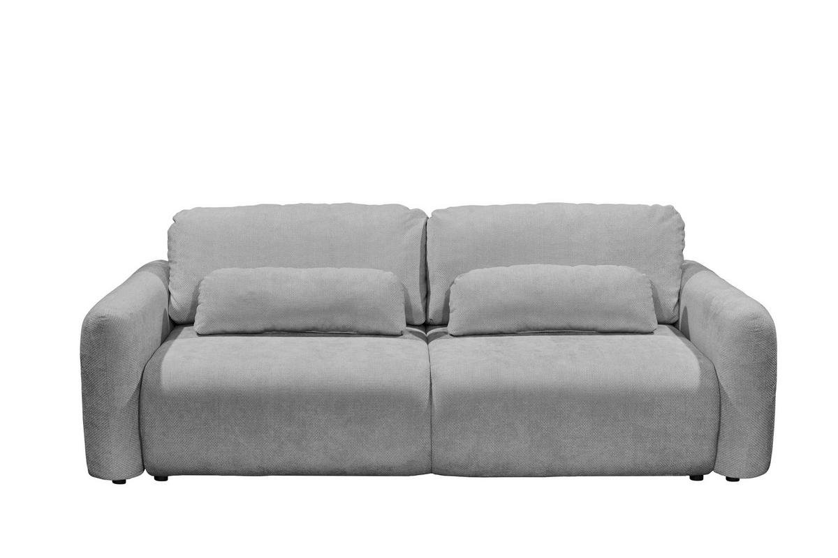 Schlafsofa Bubble 2 Grau, B: 240cm - Schwarz/Grau, MODERN, Textil (240l) - MID.YOU