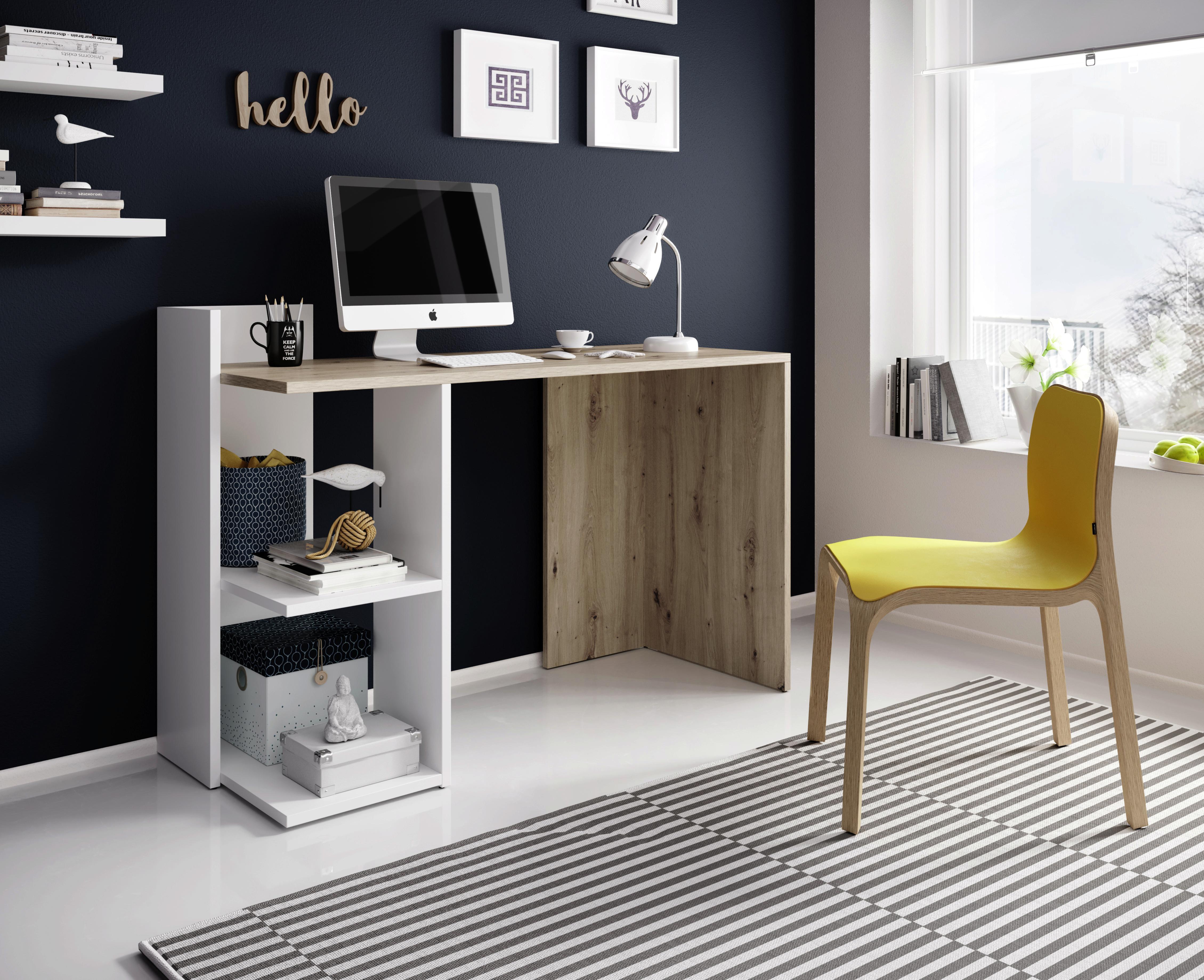 Schreibtisch mit zwei offenen Fächern entdecken