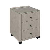 Nachtkästchen Elysia Naturfarben, B: 48cm - Naturfarben, Trend, Glas/Holz (48cm) - Luca Bessoni