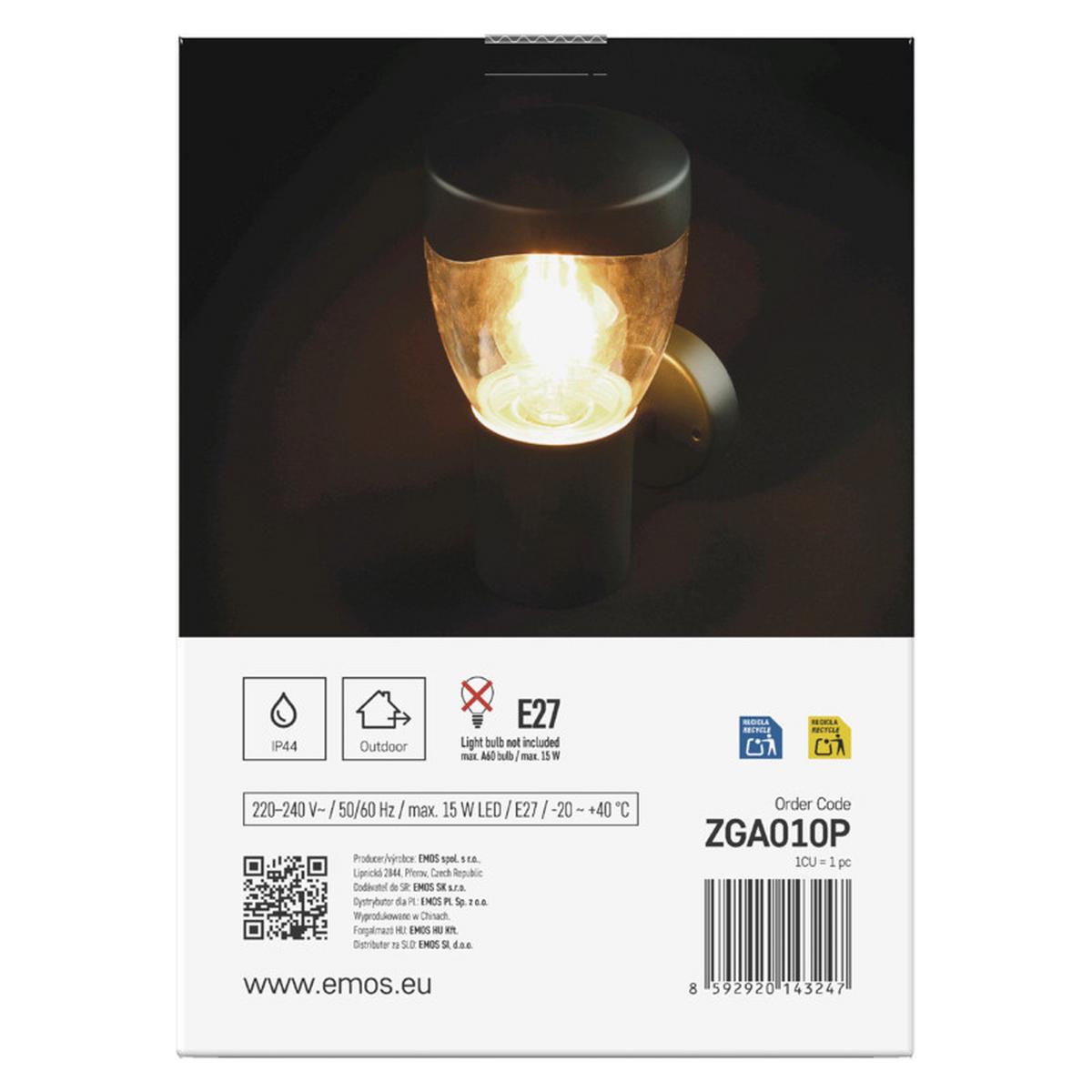 VONKAJŠIE LED SVIETIDLO ARTEO - antracitová, Modern, kov/plast