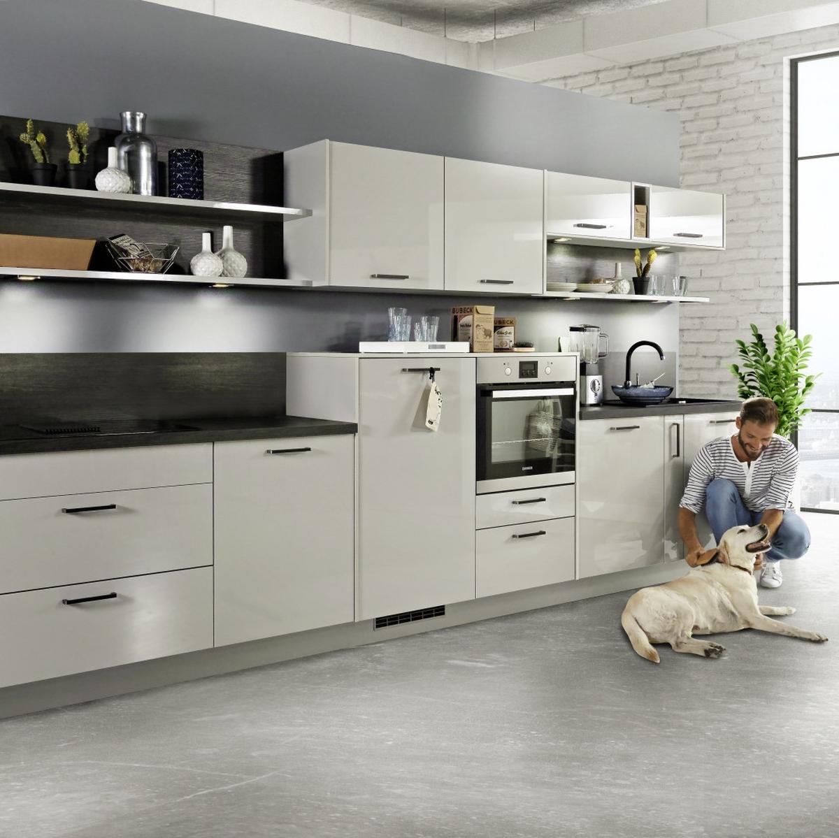 Einbauküche Star Frei Planbar Modernes Design - Eichefarben/Grau, MODERN, Holzwerkstoff - Express