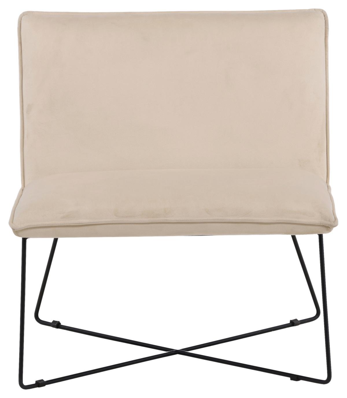Sessel X-Lounge - Beige/Schwarz, Design, Kunststoff/Textil (61,5/82,5/72cm) - Livetastic