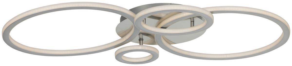 STROPNÉ LED SVIETIDLO KLAUSE - strieborná/niklová, Modern, kov/plast (95/52/7,7cm) - Mömax