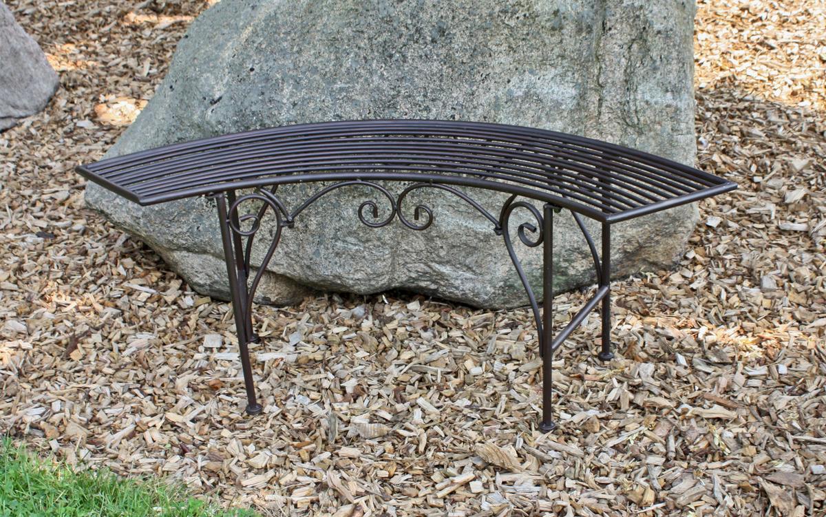 Bogenbank Gusseisen 2-sitzer Fuego, Rostfarben - Rostfarben, MODERN, Metall (125/47/46,5cm)