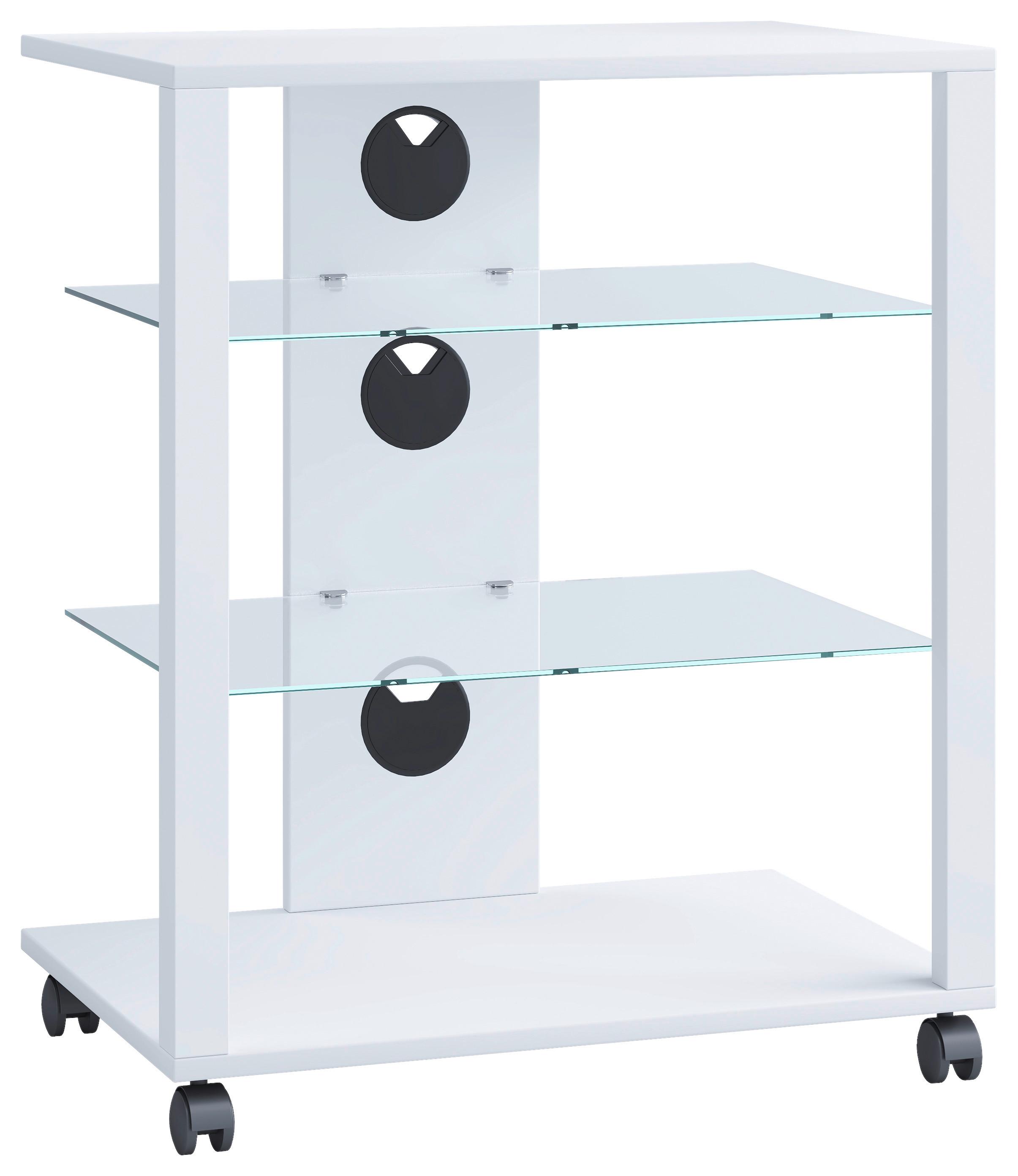 Tv-rack Folas B: 60 Cm Weiß Mit Kabeldurchlass