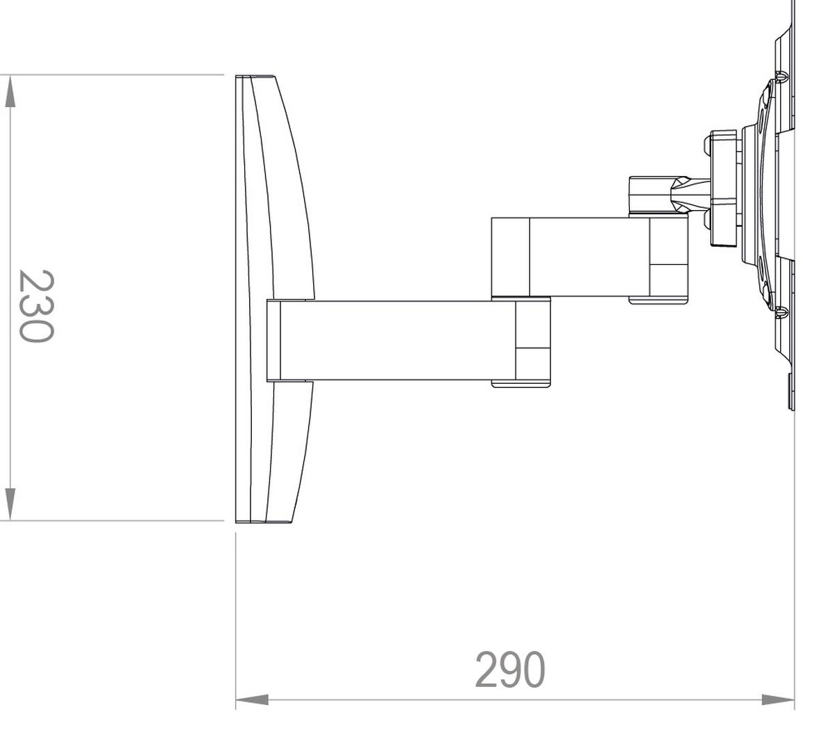 TV-Wandhalterung Bis 37“ Dreh- U. ausziehbar Ts1 Max. 15 Kg - Schwarz, KONVENTIONELL, Metall (20/23/29cm) - MID.YOU