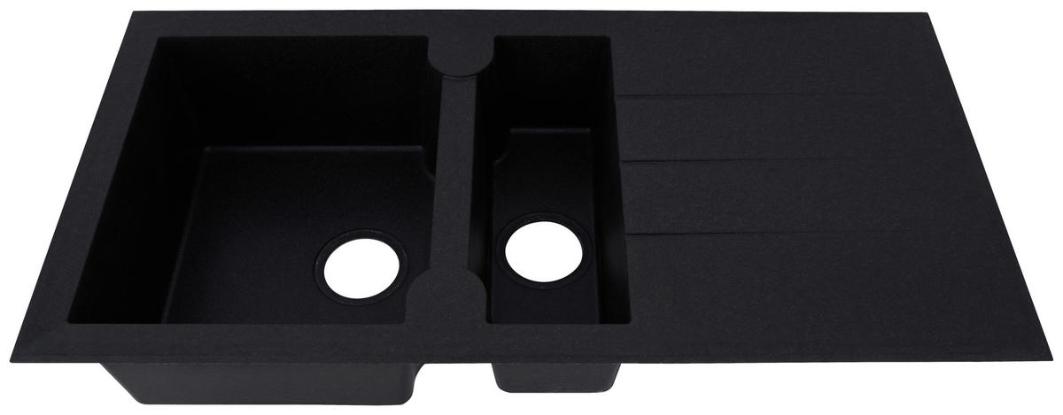 Spüle Respekta Alineo Stein Bxt: 100x50 Cm - Schwarz, Trend, Stein (100/21/50cm) - Respekta