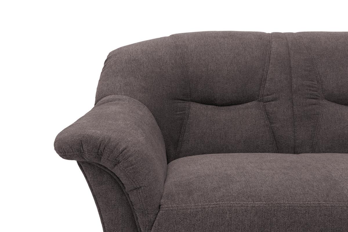 Ecksofa Sarafina - Greige/Schwarz, KONVENTIONELL, Textil (232/146cm) - MID.YOU