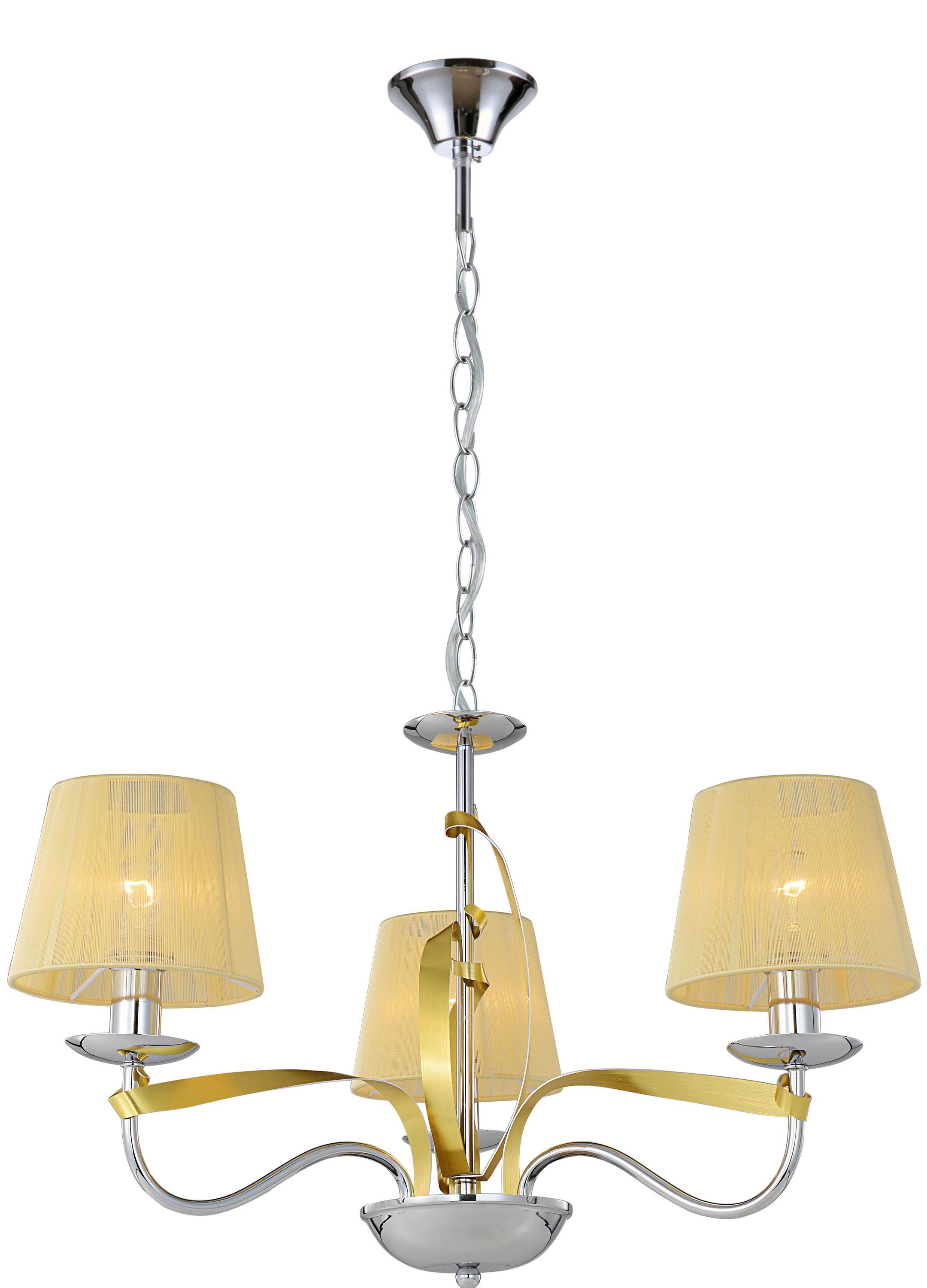 Pendelleuchte 33-55057 Diva - Chromfarben/Goldfarben, KONVENTIONELL, Metall (60/60/100cm)