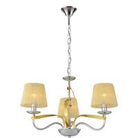 Pendelleuchte 33-55057 Diva - Chromfarben/Goldfarben, KONVENTIONELL, Metall (60/60/100cm)