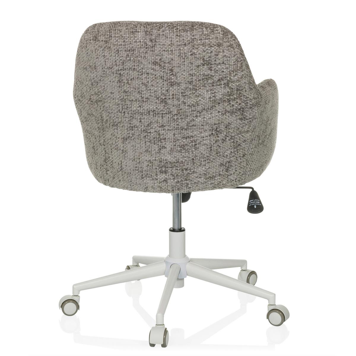 Drehstuhl Solao Home Grau B: 58 cm - Weiß/Grau, MODERN, Kunststoff/Textil (58/78/60cm) - MID.YOU