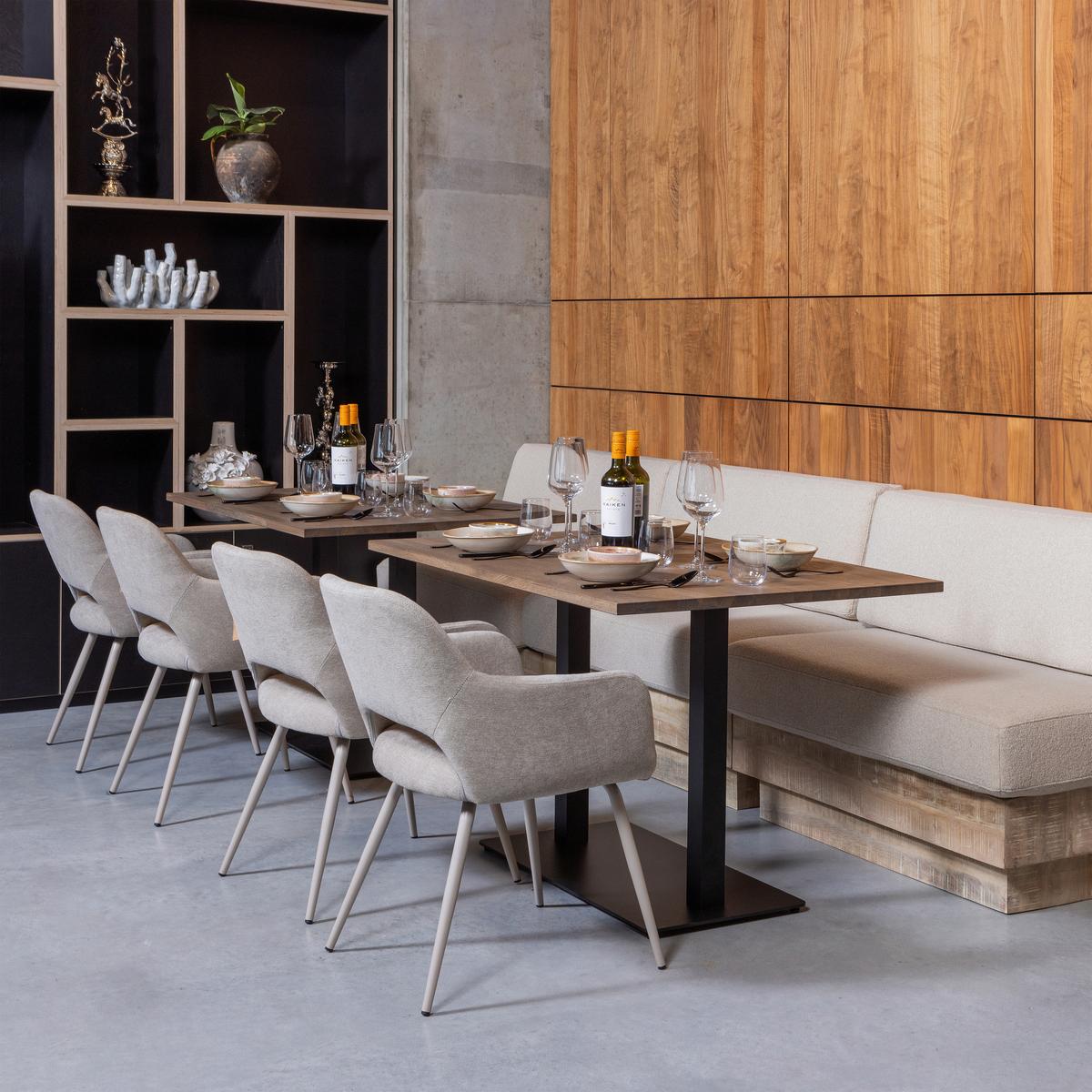 TISCHGESTELL Bistro Schwarz B: 80cm - Schwarz, MODERN, Metall (80/72/40cm) - Livetastic