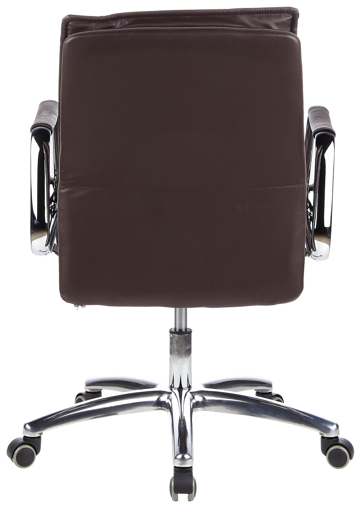 Chefsessel Villa Braun Bis 120 Kg - Silberfarben/Braun, Basics, Leder/Kunststoff (60/109/48cm) - MID.YOU
