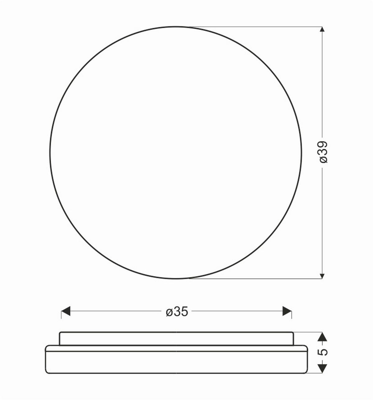 Led-deckenleuchte 14-75260 - Basics, Metall (48/48/5.5cm)
