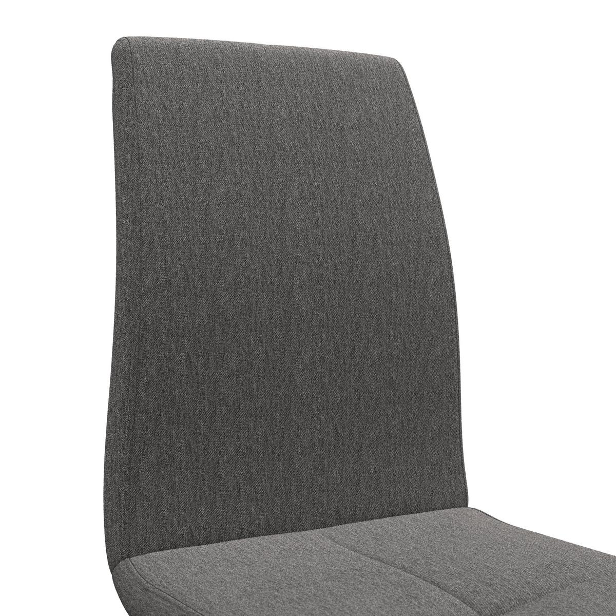 Schwingstuhl Tristan Grau/Schwarz gepolstert - Schwarz/Grau, MODERN, Holz/Textil (41/102/58cm) - James Wood