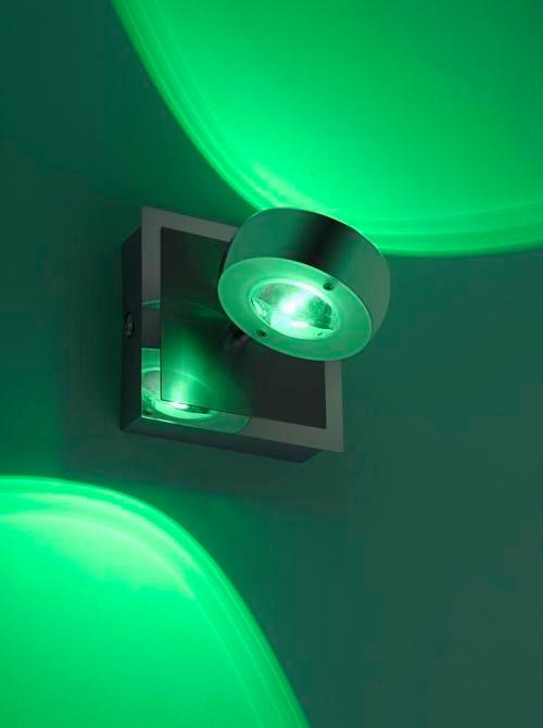 LED-Wandleuchte 12471-55 Lolasmart-Opti - Silberfarben, Design, Kunststoff/Metall (12/12/14cm)