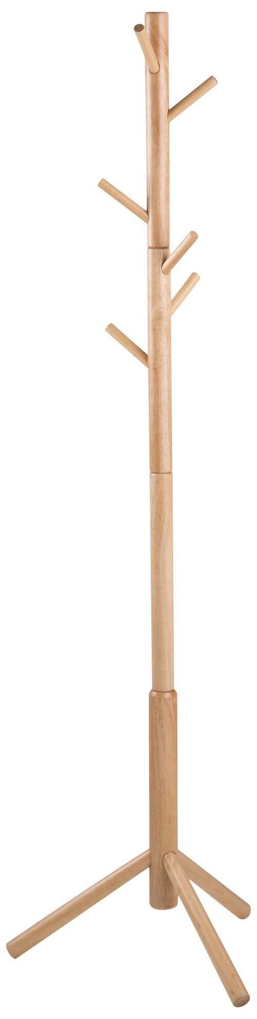Kleiderständer Bremen Holz 6 Haken H: 176 cm - Naturfarben, Trend, Holz (51/176/45cm) - MID.YOU