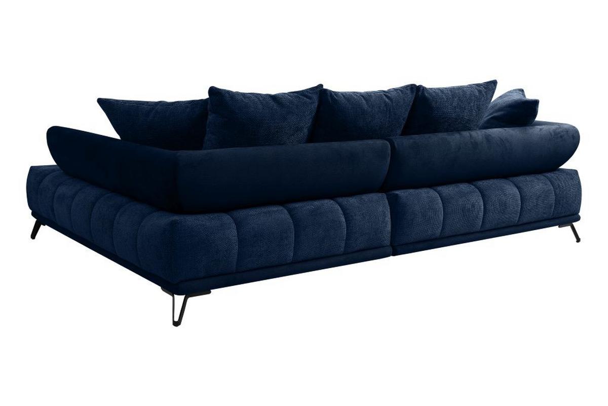 Ecksofa Largo N Dunkelblau S: 262x184 cm - Schwarz/Dunkelblau, MODERN, Textil (262/184cm)