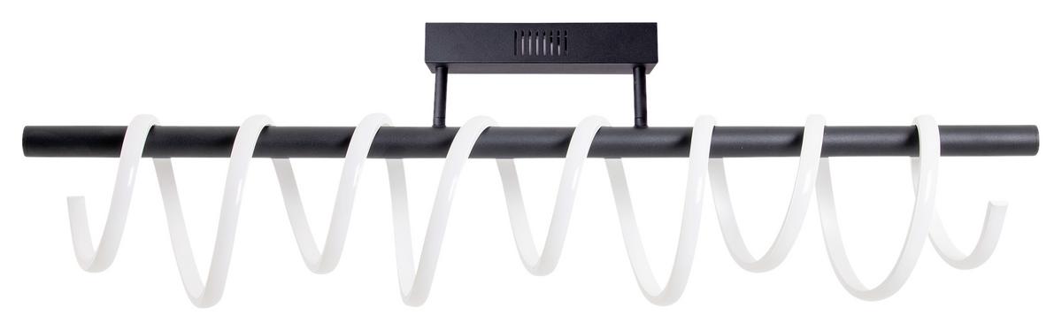 LED-Deckenleuchte Belleza L: 100 cm 1-Flammig dimmbar - Schwarz/Weiß, Design, Kunststoff/Metall (100/27cm) - Näve