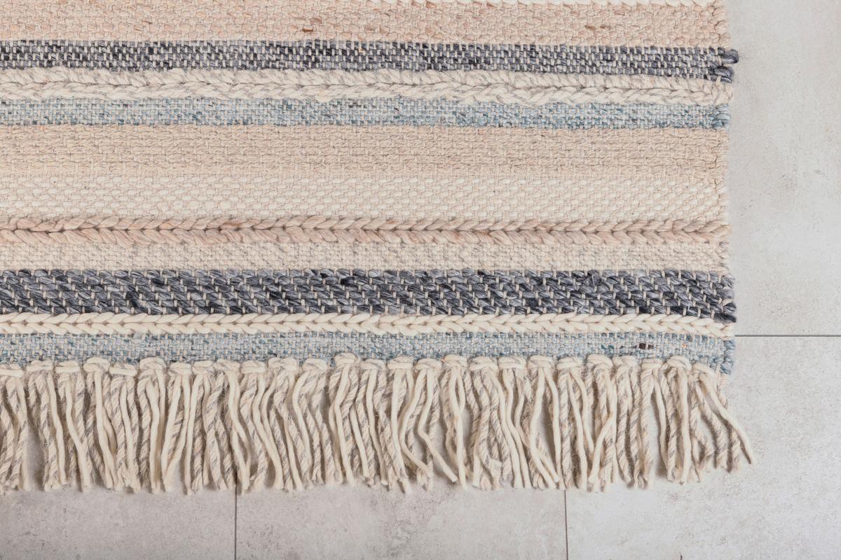 Hochflorteppich Gudha - Blau/Beige, LIFESTYLE, Textil (200/300cm) - P & B