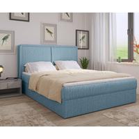 Boxbett Barcelona Lf: 140x200 Blau - Blau/Schwarz, MODERN, Holz/Kunststoff (140/200cm) - MID.YOU