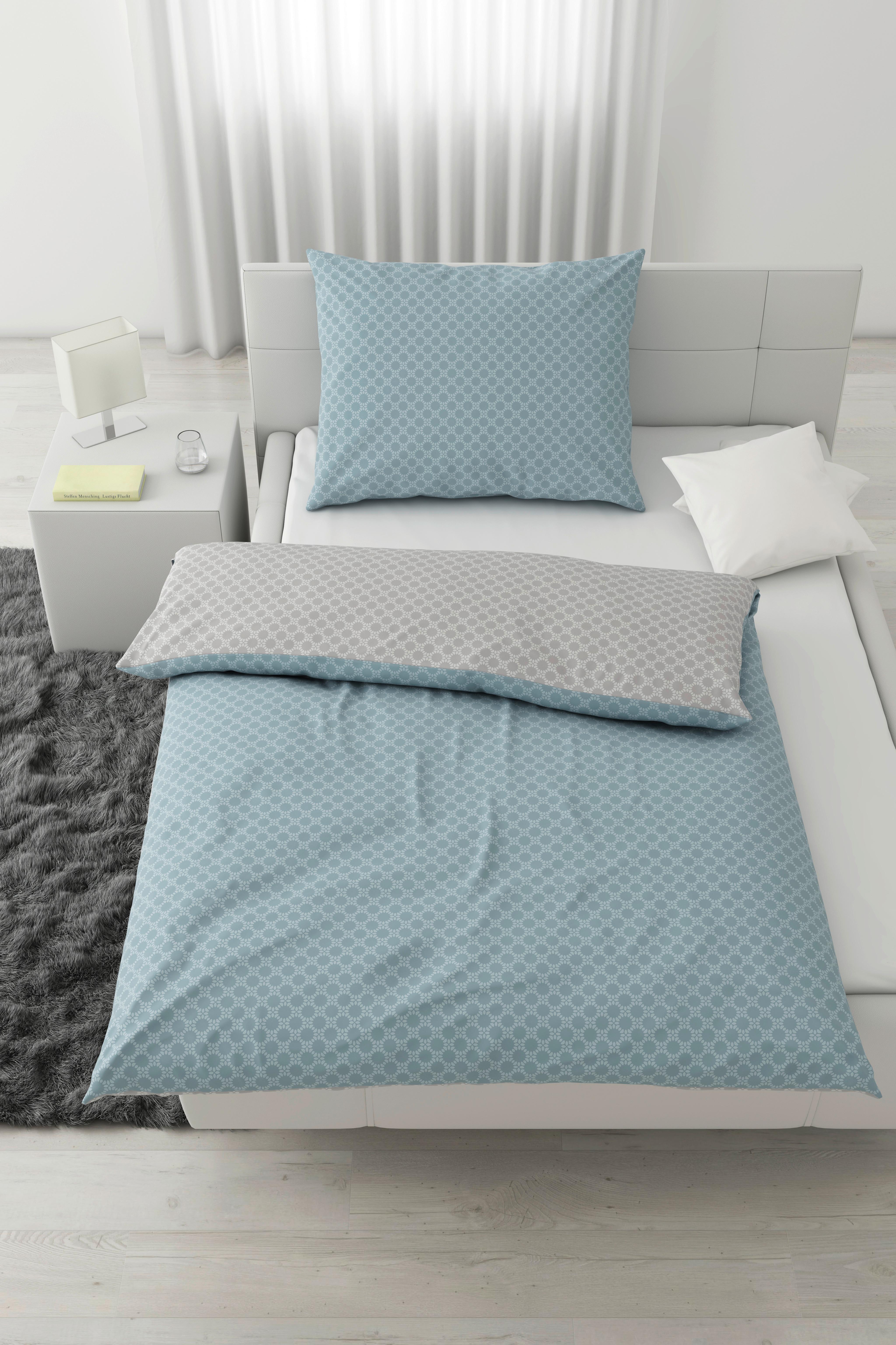 Povlečení Mici, 140/200cm - světle šedá/světle modrá, Konvenční, textil (140/200cm) - Modern Living