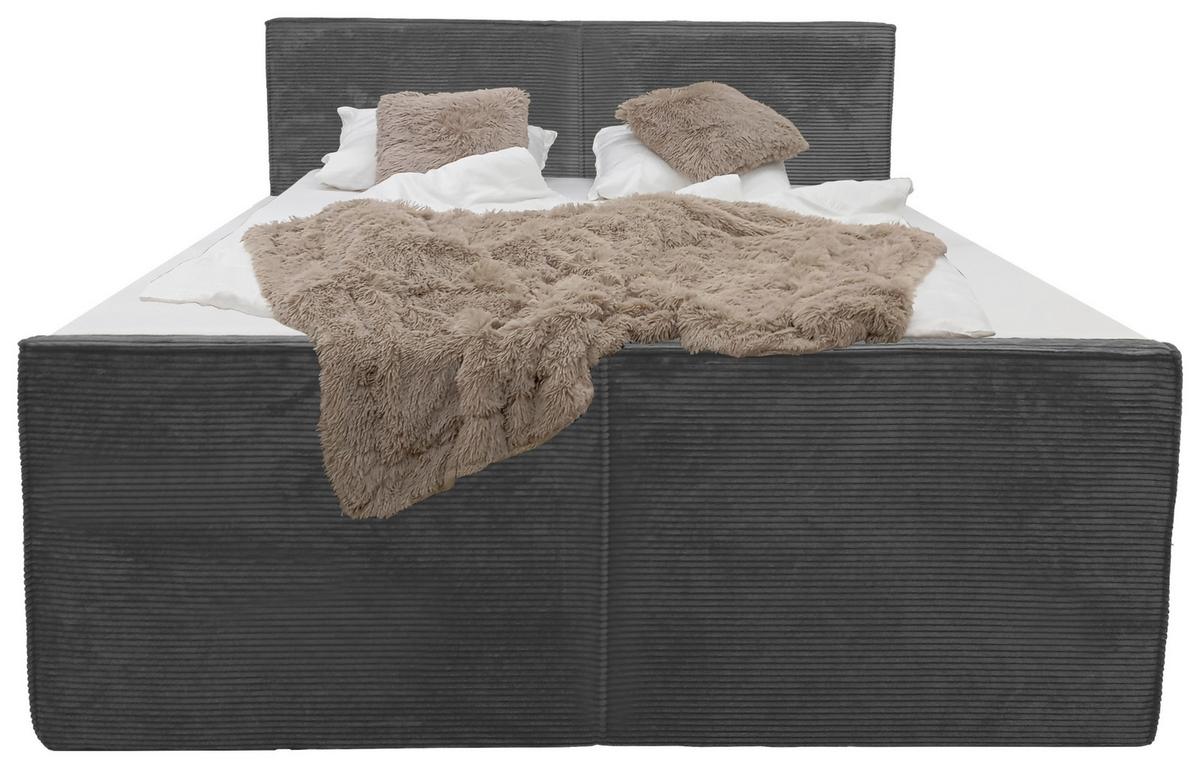 Boxspringbett Rodi Grau Lf: 160x200 Cm - Grau, MODERN, Textil (160/200cm) - Livetastic