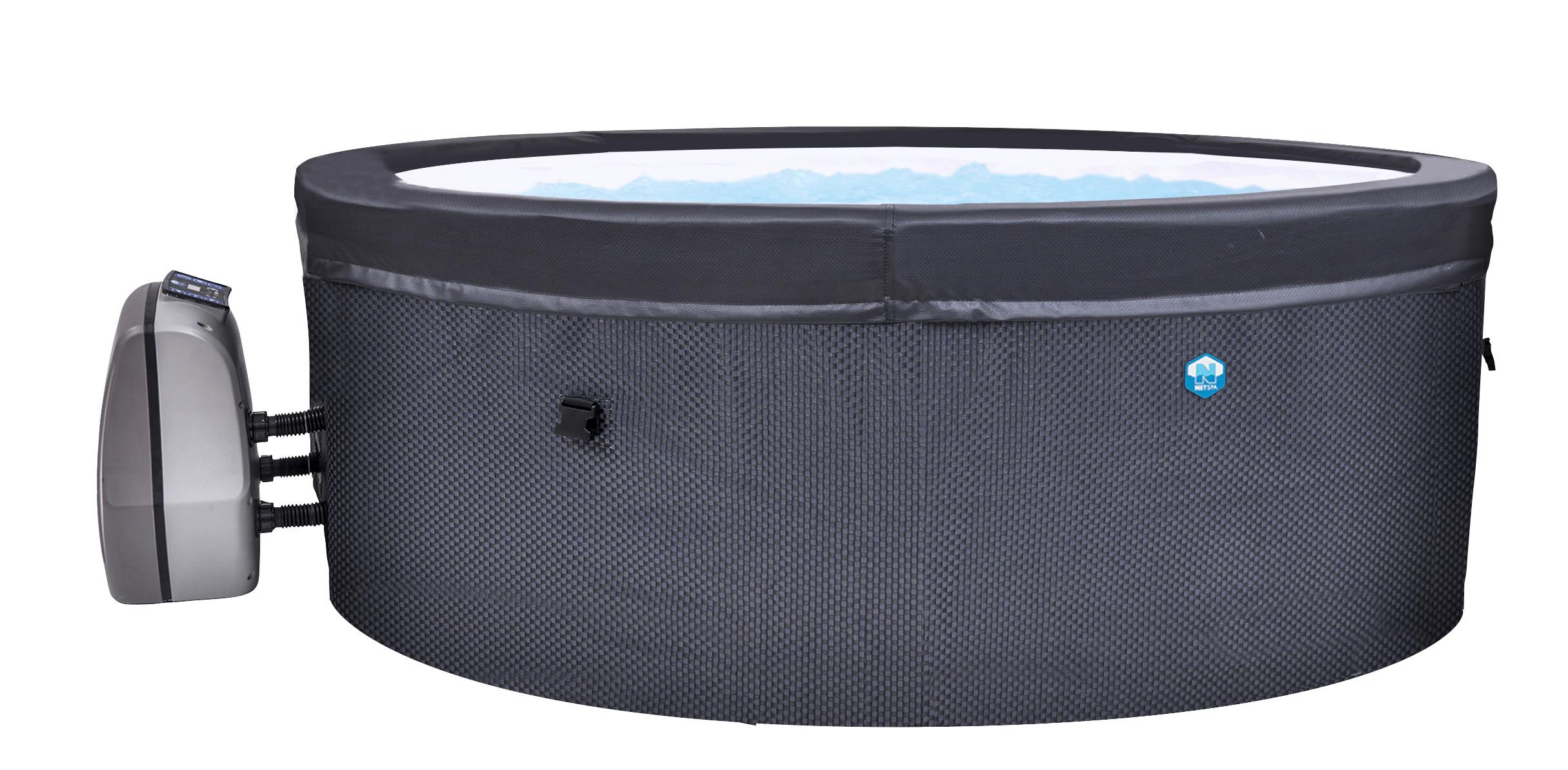 Whirlpool Metall Netspa Vita Ø 156 x H: 70 cm - Schwarz, Basics, Kunststoff/Metall (156/70cm)