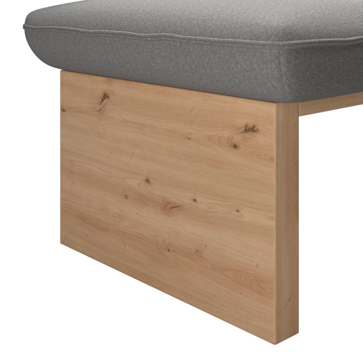 Eckbank Beluna Ii Wesbstoff Dunkelgrau, B: 192cm - Eichefarben/Dunkelgrau, KONVENTIONELL, Holz/Textil (192/170cm) - James Wood
