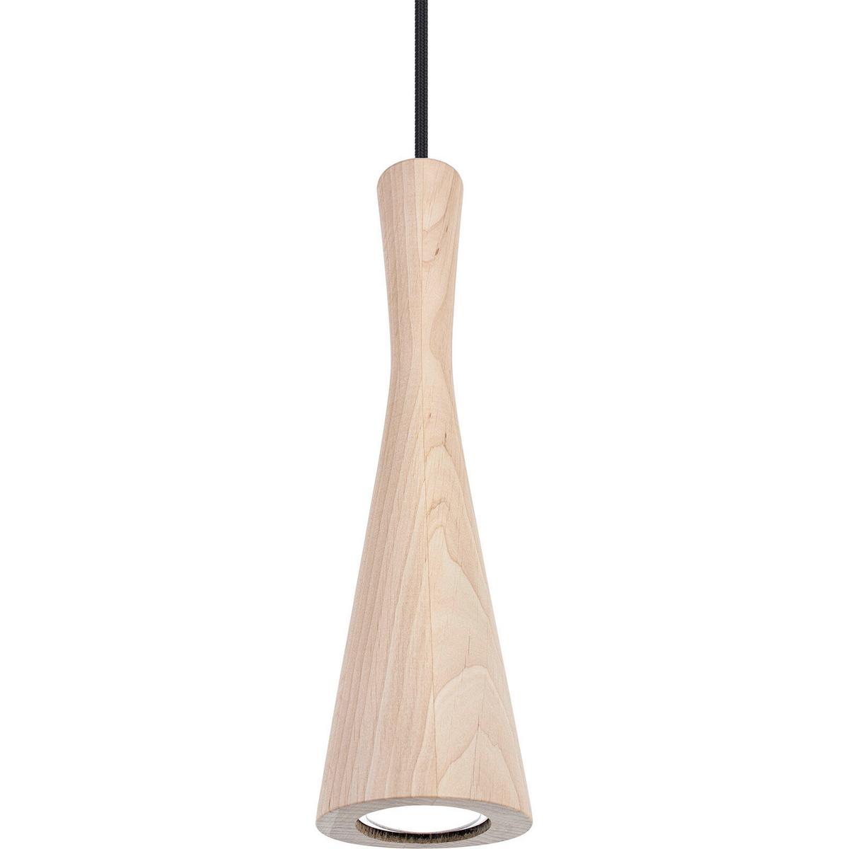 HÄNGELEUCHTE 8510151 VEGAS - Erlefarben/Schwarz, Natur, Holz (10/90-140cm)