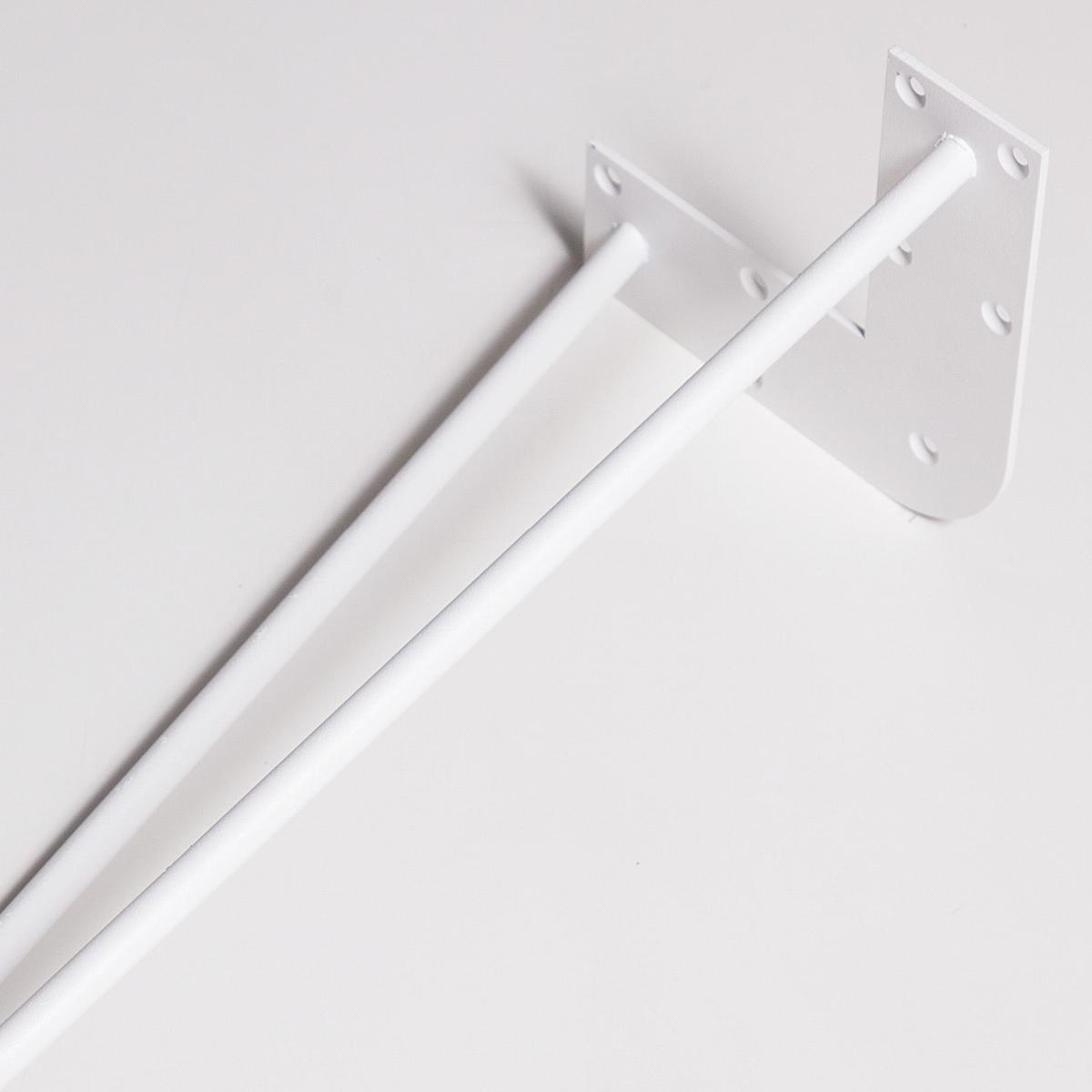 Bankgestell Stahl Weiß Bxh: 40x42 Cm, Hairpin - Weiß, Basics, Metall (40/42cm)
